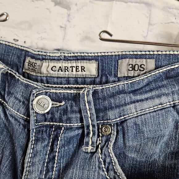 Buckle BKE Carter Jeans Mens 30S Size 30x28 Straight Blue Denim Stretch - Picture 3 of 6
